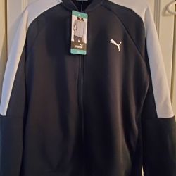 Ladies Puma Track Jacket Size XL Brand New With Tags Black & White