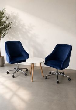 Modern Velvet Office Chair - Brand New