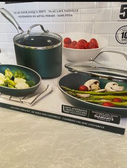 Granitestone 5 Piece Nonstick Aluminum Cookware Set with Stay Cool Handles $55