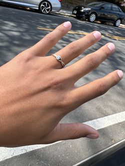 Silver Solitaire Diamond Ring