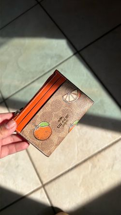 Coach orange wallet