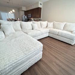 Brand New Super Comfy Plush Corduroy Sectional Set 
