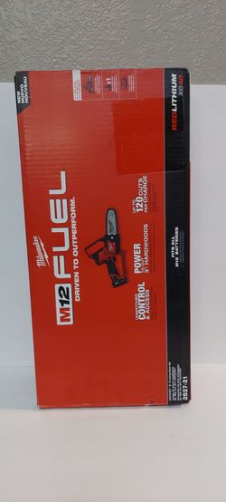 M12 FUEL 12V Lithium-Ion Brushless Battery 6 in. HATCHET Pruning Saw Kit with 4.0 Ah Battery and Charger Brand New