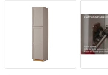 Hampton Bay Westfield Dusk Gray Shaker Stock Assembled Pantry Cabinet (18 in. W x 23.75 in. D x 84 in. H)