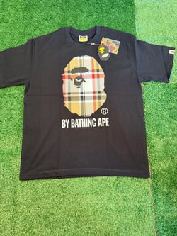 BAPE A Bathing Ape Plaid Graphic T-Shirt Size L