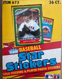 Fleer Vintage 1987 Star Stickers Baseball Wax Packs. Complete Box. 36ct. Brand New in Box. SALE $35.00. Last box available