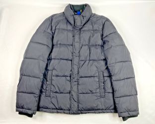 Andrew Marc Men's Black Puffer Jacket, Nylon Shell, Quilted,