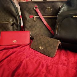 Authentic!!!  Coach Bag& Micheal Kors Backpack Bag 