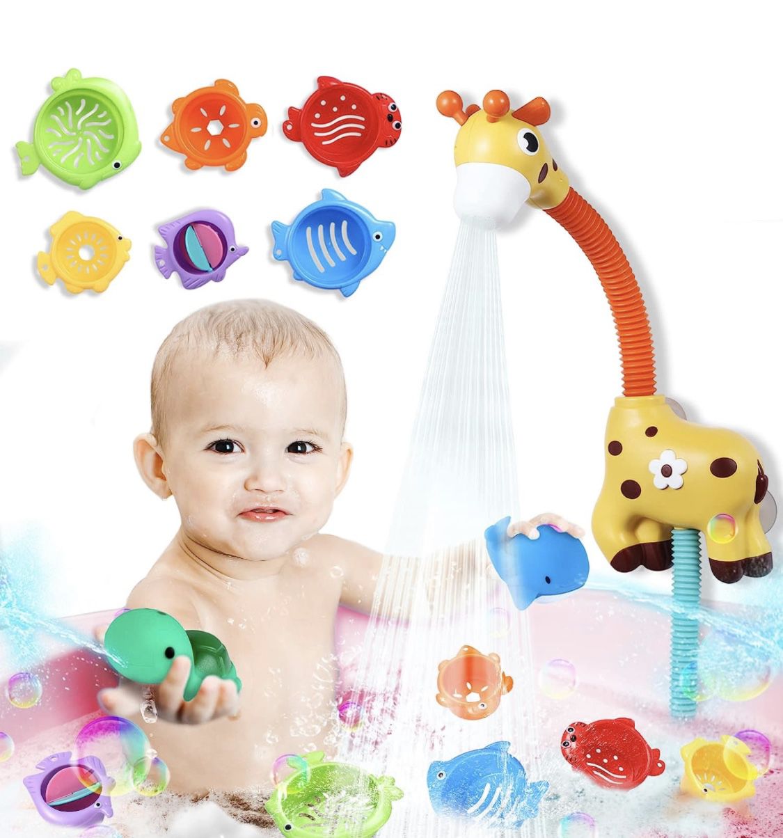 Brand New! Giraffe Shower Bath Toys Set, Toddler Bath Toys for Infants 6-12  Months & Toddlers Age 1-3 2-4, Perfect Suction Toys for Baby, Bathtub Toy  for Sale in Phoenix, AZ - OfferUp