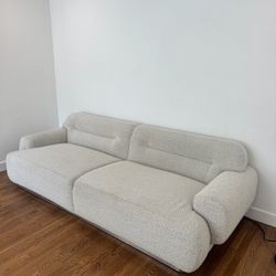 CB2 Logan Off-White Boucle Sofa