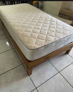 Twin Platform Bed Solid Wood - Good Condition