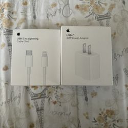 Apple USB-C 20watts Power Adapter And Charging Cable