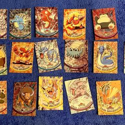 VINTAGE 17-Card Topps Pokemon HOLO FOIL Lot (VG+) - Mew #151, Gyarados, Flareon, Jolteon!