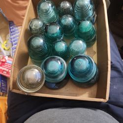 Glass Insulators For Sale $10 Each Or $100 For Full Box Of 13