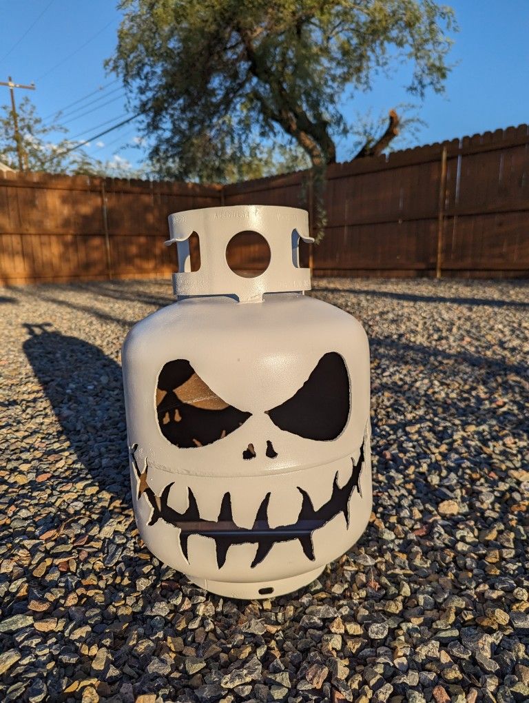 Spooky Halloween Propane Tank Decoration