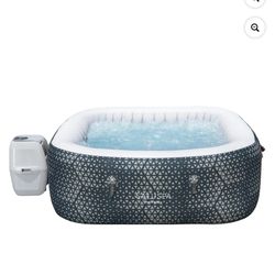 SaluSpa Bañera de Hidromasaje Cuadrada Inflable para Exteriores Monterey 4-6 Personas con Bomba P08411