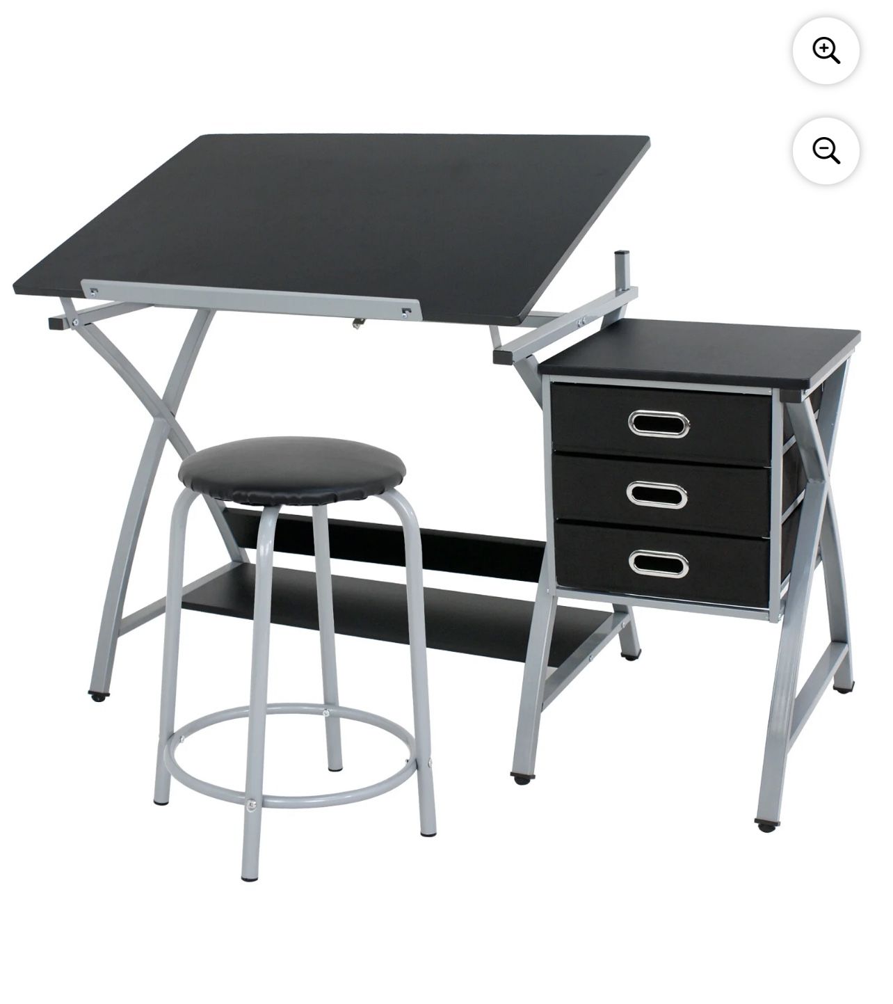 art desk w adjustable easel and drawers.