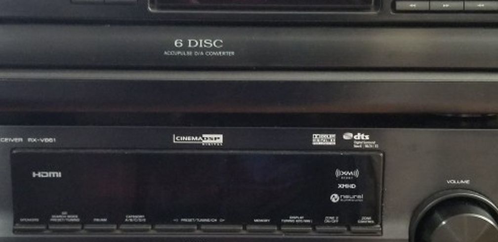 Onkyo 6 Disc Changer & YAMAHA AV RECEIVER RX-V861