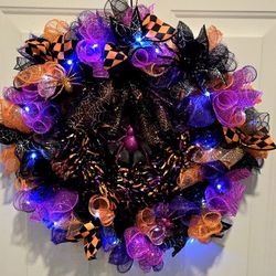Halloween Custom Spider Wreath 