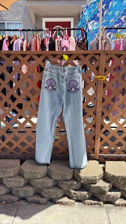90’s Fit Jeans with Sea Shells Size 31