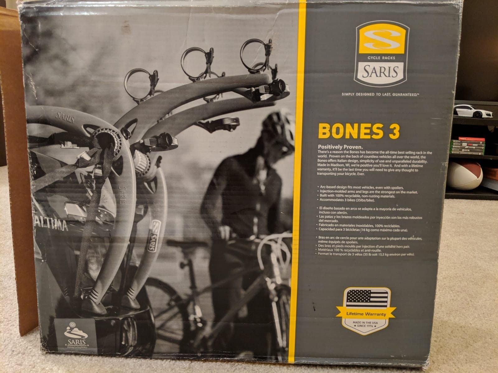 Saris bones 3 bike rack