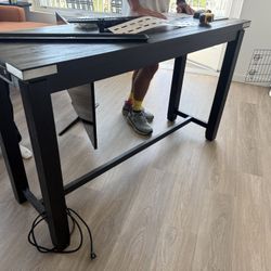 Black Dining/Media Table (no stools)
