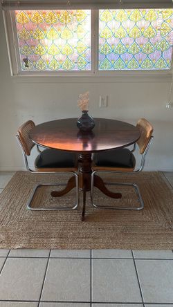 real wood circle dining table