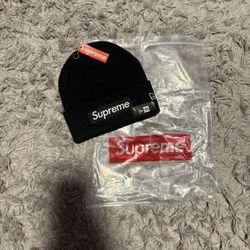 Supreme Black Box Logo Beanie (New)