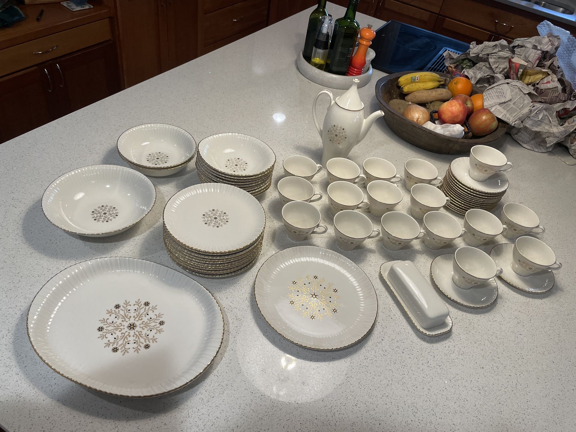 Vintage Harker Pottery “Forget Me Not” Fine China Set – 60+ Pieces – Limited Edition & Beautiful!