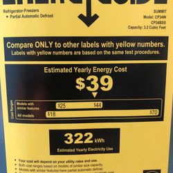 NEW--Summit Mini Fridge W/freezer 