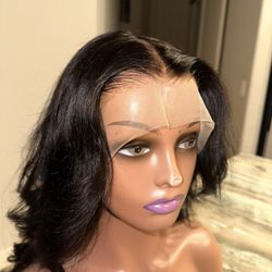 13x4 Transparent Lace Human Hair Wig