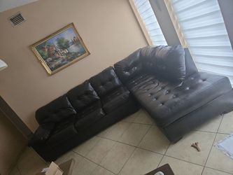 Dark brown sectional lshape  left