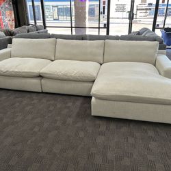 Gorgeous Cloud Linen Sectional 