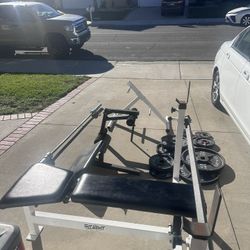 Weight Set W/Freeweights Bar, Bench