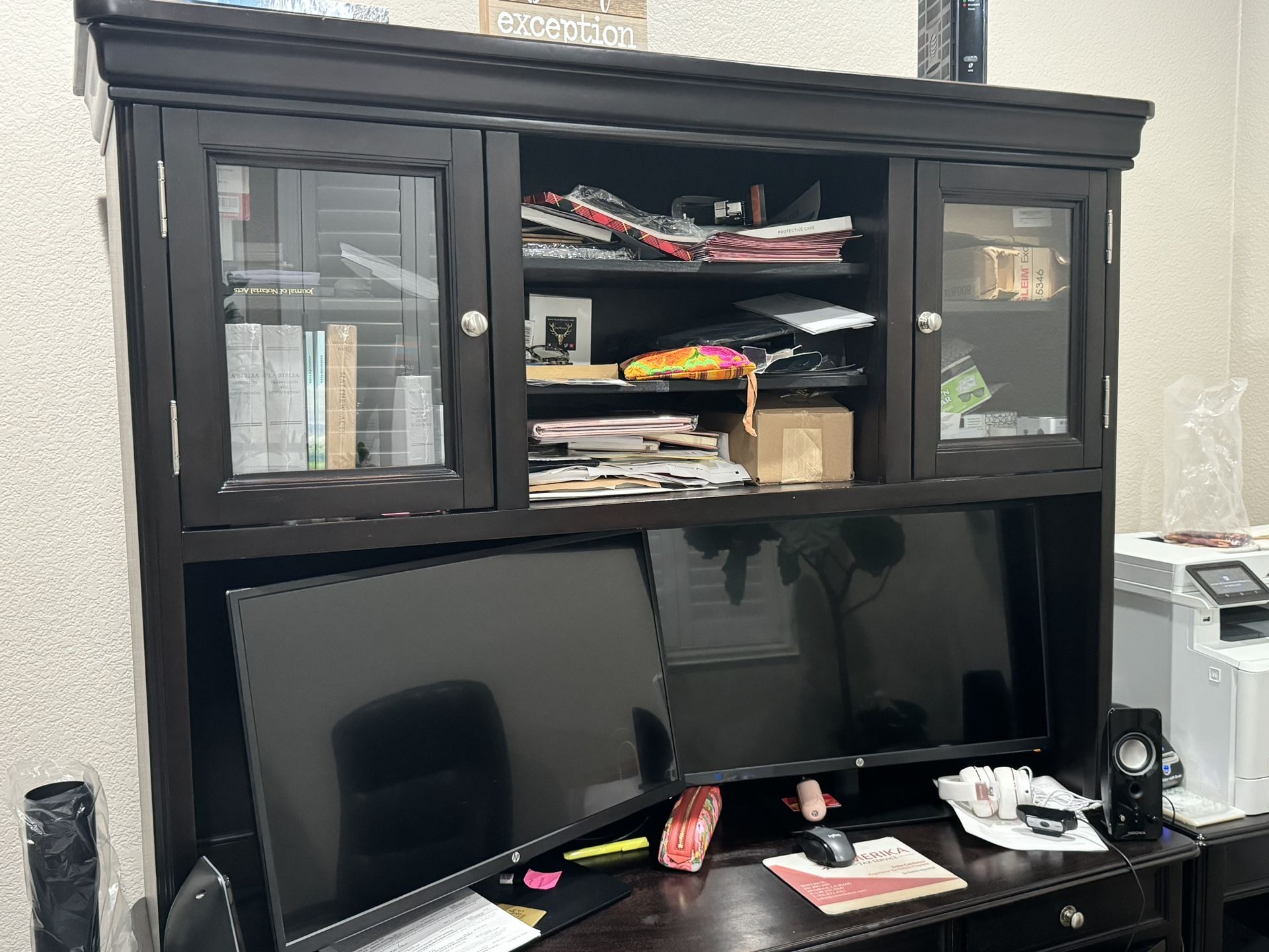 Black Desk HUTCH ONLY
