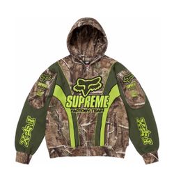 Supreme Fox Racing Zip Up Hooded Sweatshirt 