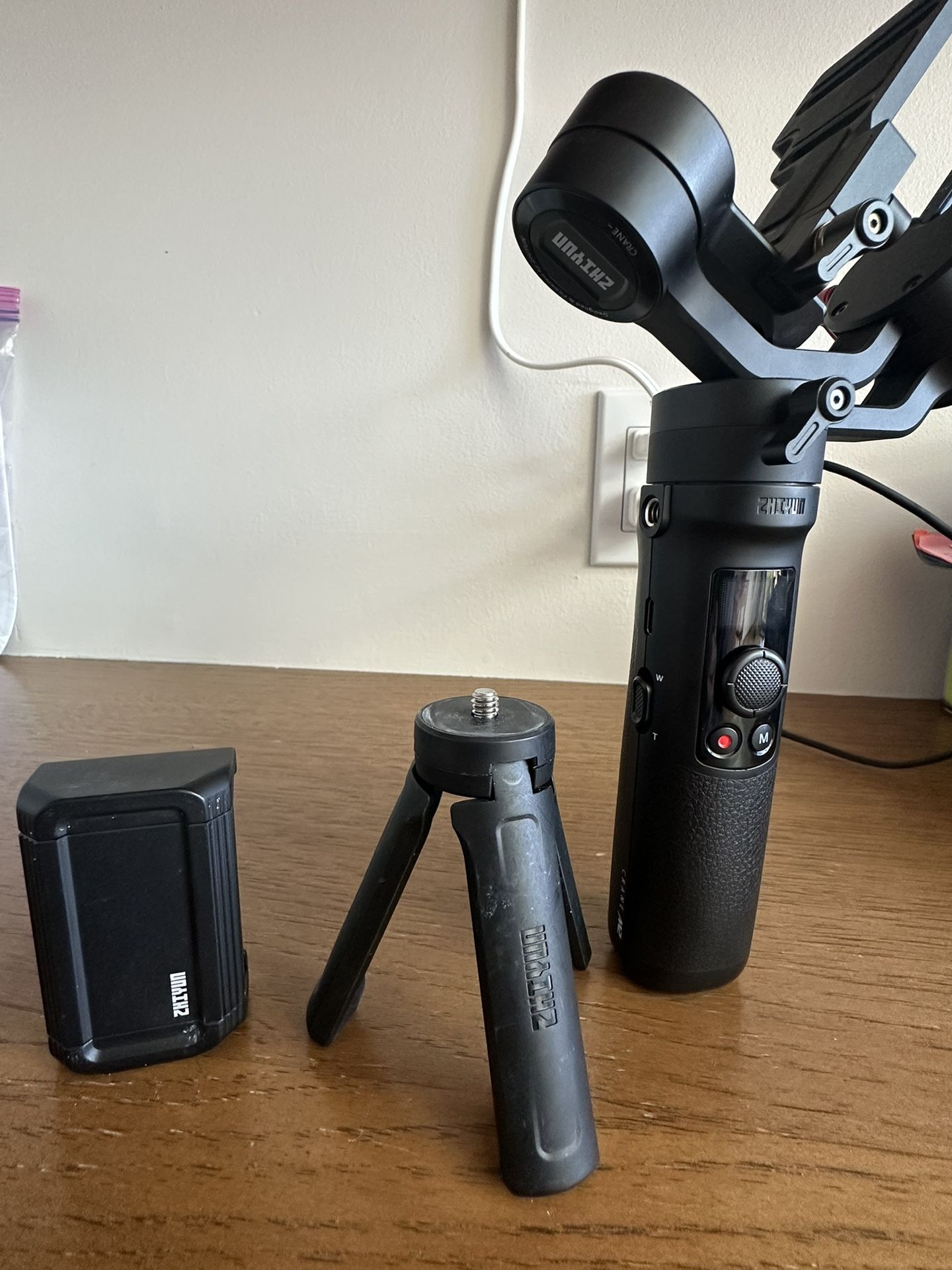 Zhiyun Crane M2 [Official] Handheld 3-Axis Gimbal Stabilizer for Mirrorless Camera, Gopro, Smartphone with Grip Tripod