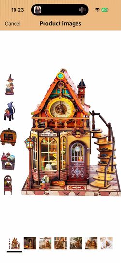 DIY Miniature House kit,Book Nook Kit for Adults 3D Puzzle with LED, Magic House Dollhouse Kit for Adults & Teens, Creative Mini Building Kit for Book