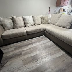 Brown And Beige Couch 