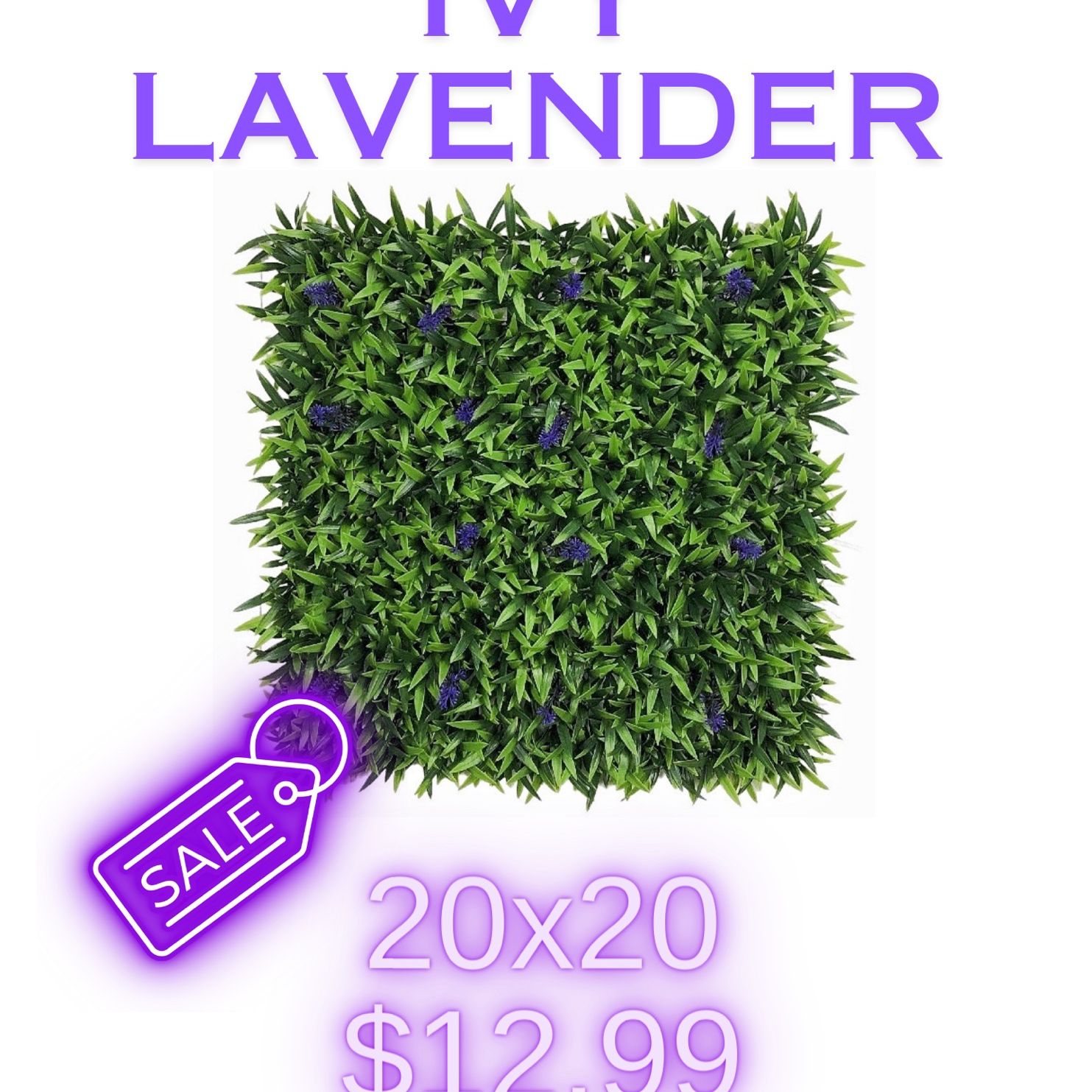 20x20 Ivy Lavender Artificial Greenery 