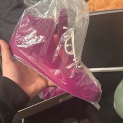 GIUSEPPE ZANOTTI WOMENS VELVET MID TOP PLATFORM SNEAKERS FUXIA SHOES PINK