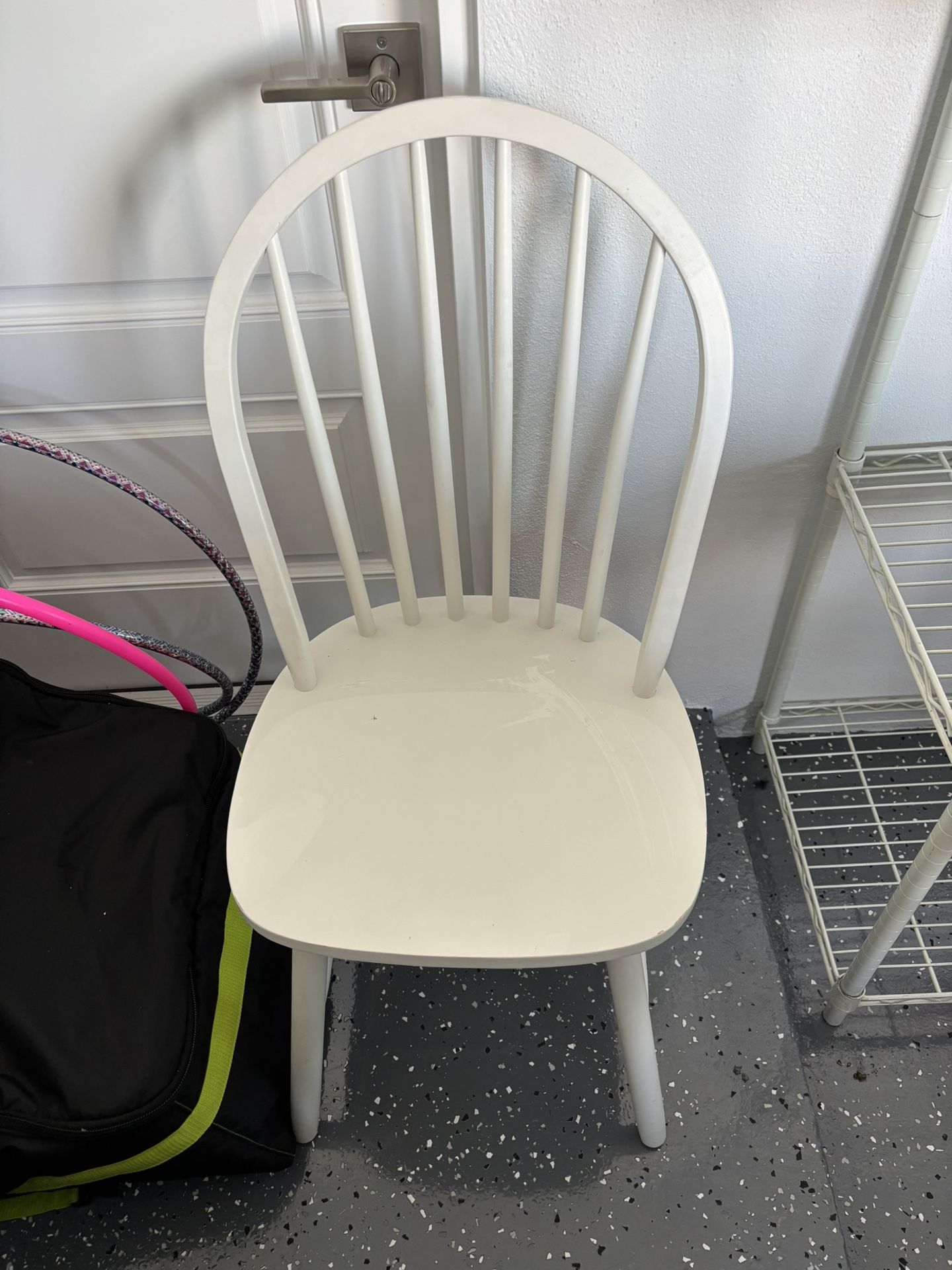 Two White Chairs - Wood