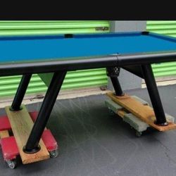 A.M.F. Outdoor Pool Table Like New, Comes With New Felt Any Color And Pro Assembly 
