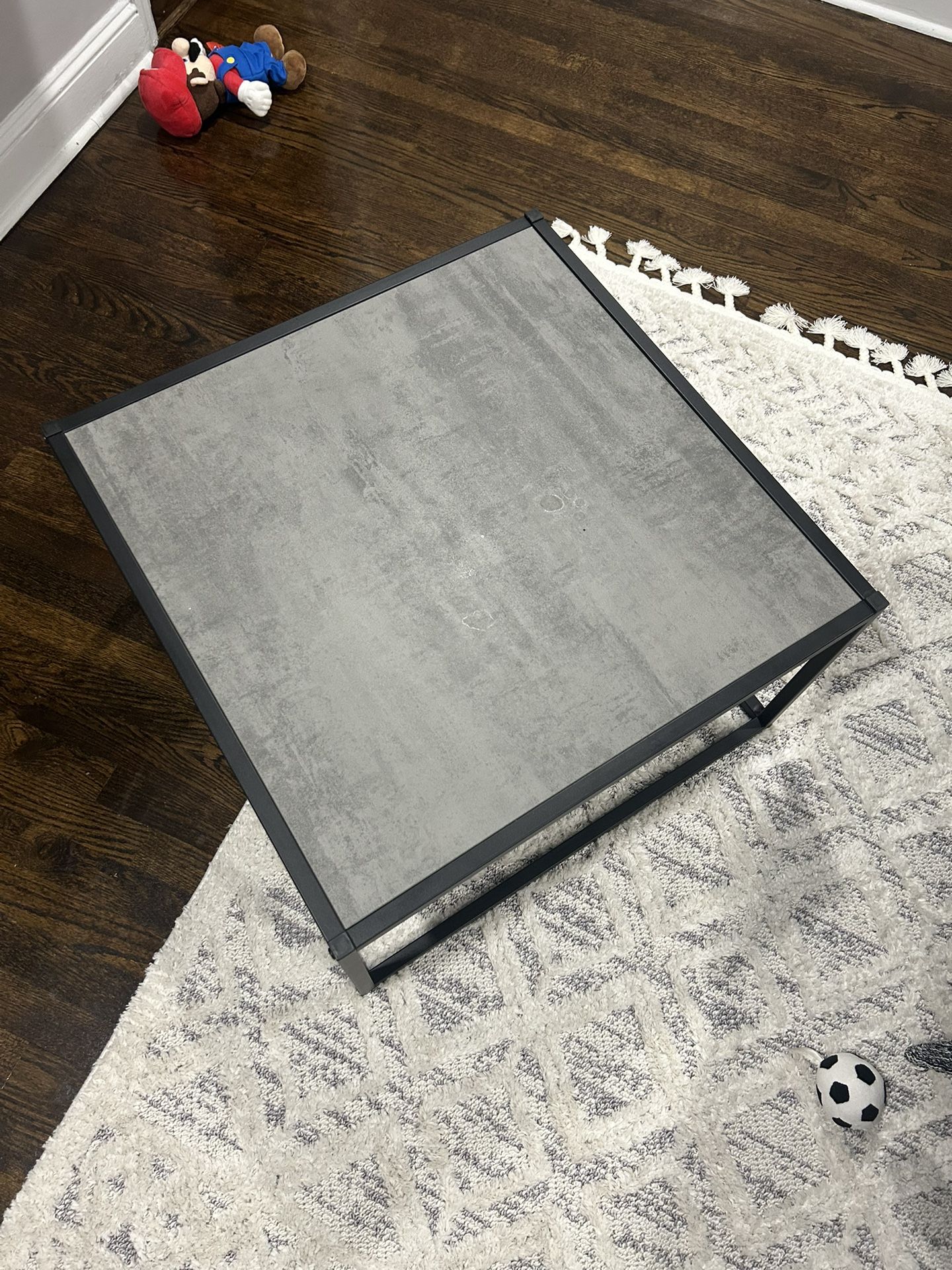 Modern Industrial Coffee Table – Metal Frame & Concrete Top