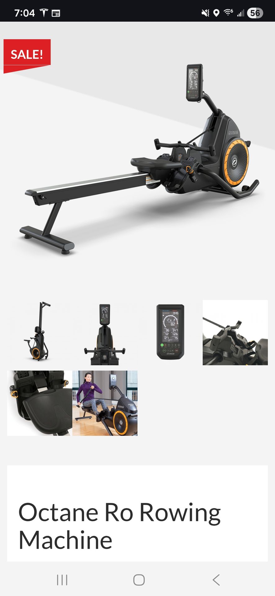 Octane rowing machine great price