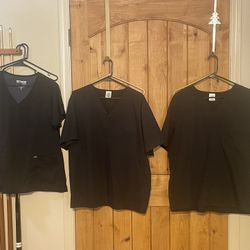 Landau Black Unisex Scrubs