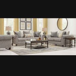 Greenwood Sofa (still wrapped in original packaging) Greenwood Loveseat (still wrapped in original packaging) Cindy Crawford Palm Springs Accent Chair