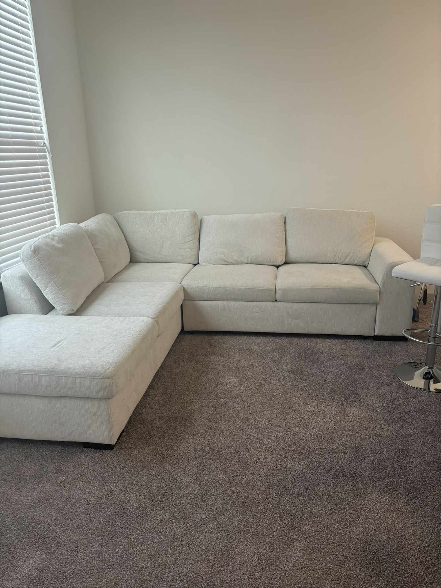 White Sectional Couch 