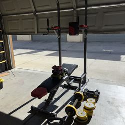 Home Gym Equipment Bundle – Power Tower, Bench, Weights & More