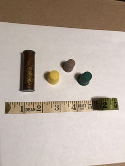 Vintage Sewing Combo: Crescent Needles,Dean Dritz Tapemeasure,3 Colored Thimbles